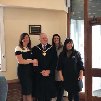 The three founders with Mayor of Knowsley Councillor Frank Walsh